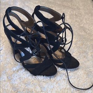 Sam Edelman Black Strappy Women's Block Heels